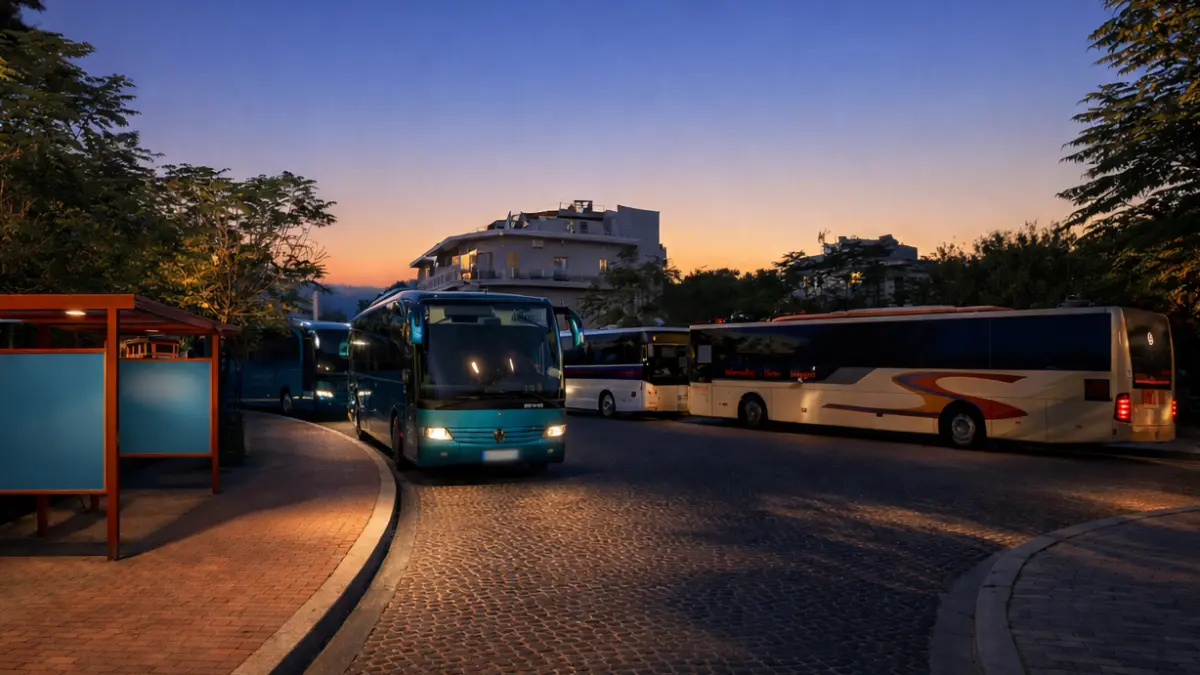 Główny przystanek autobusowy KTEL w mieście Kos