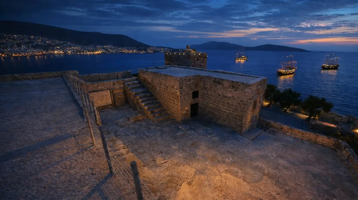 Zamek św. Piotra w Bodrum - widok z portu