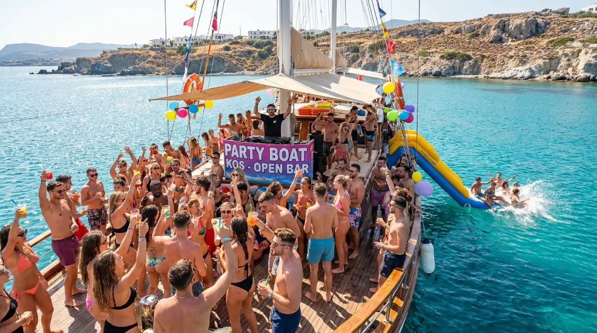 Imprezowa łódź na Kos - Party Boat