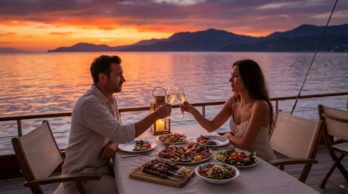 Romantyczny rejs o zachodzie słońca